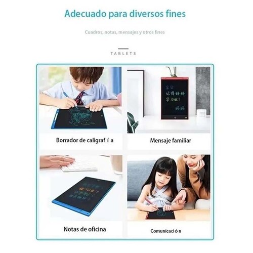 Pizarrón Mágico Gigante Lcd 12 Pulgadas Tipo Tablet Dibujar, Escribir, Pluma ROSA