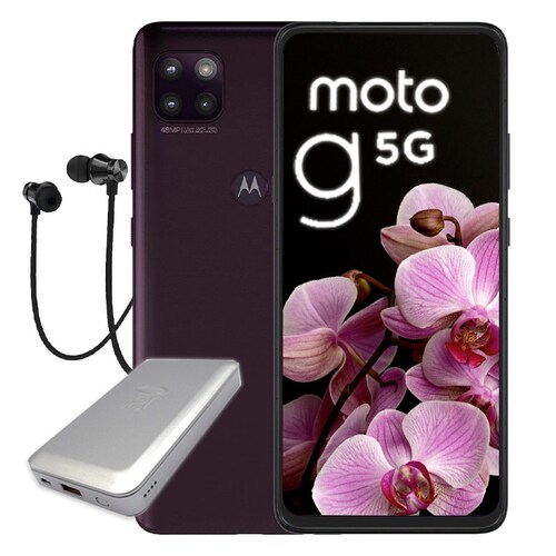 Motorola Moto G 5G 128GB/6GB Dual SIM - Gris + Power Bank + Audifono