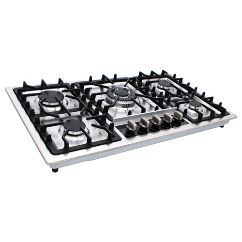Parrilla de gas empotrable de 5 quemadores SUPRA 5Q-ES-87 parrilla a gas de 87cm con cubierta de acero inoxidable.