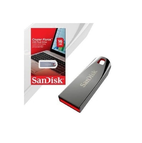 MEMORIA SANDISK 16GB USB 2.0 CRUZER FORCE Z71 CUERPO DE METAL SDCZ71-016G-B35 DATOS PC LAP MAC