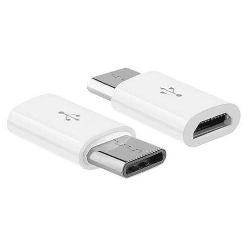 Paquete 10 Adaptadores micro USB V8 hembra - Tipo C macho