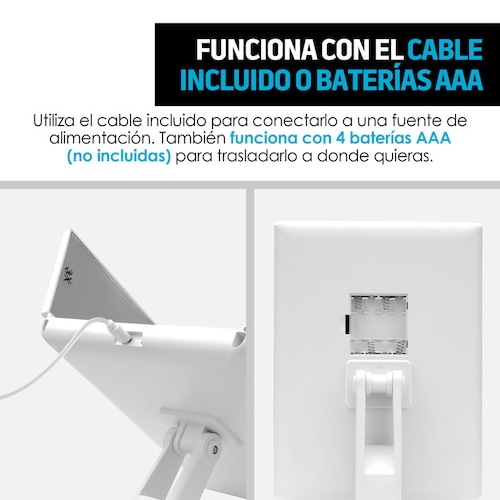 Espejo para Maquillaje con Aumentos y Luz LED Ajustable Redlemon