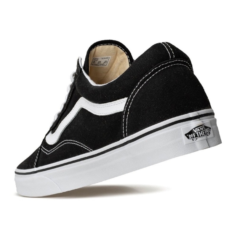 Tenis vans negro online con blanco