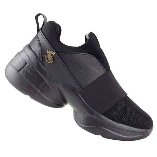 TENIS URBANOS CON PLATAFORMA DE DAMA SHADOW 1096 NEGRO NEGRO LIGEROS