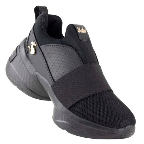 TENIS URBANOS CON PLATAFORMA DE DAMA SHADOW 1096 NEGRO NEGRO LIGEROS