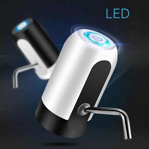 Dispensador De Agua Automatico Bomba Recargable Usb Con Luz