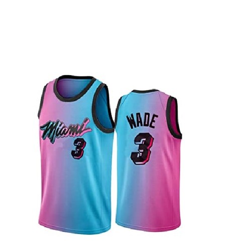 Jersey Heat Miami 2021 Special Edition Nights Rosa Pink Azul Blue Wade 3 Talla M