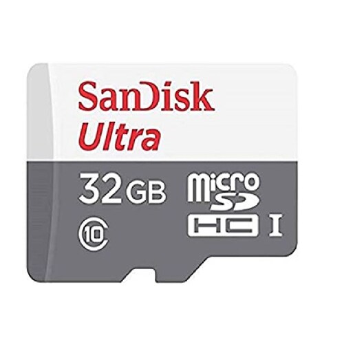 MEMORIA SANDISK 32GB MICRO SDHC ULTRA 100MB/S CLASE 10 C/ADAPTADOR SDSQUNR-032G-GN3MA CEL CAMARA PC