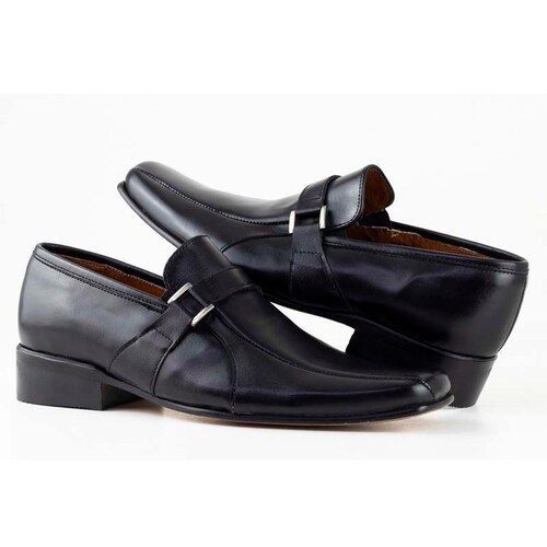 MOCASINES JUVENILES CON SUELA DE CUERO 375 NEGRO KARSSON