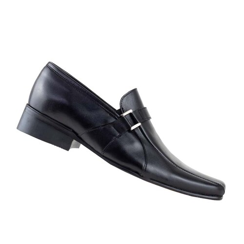 MOCASINES JUVENILES CON SUELA DE CUERO 375 NEGRO KARSSON