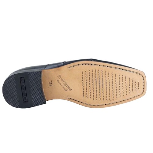 MOCASINES JUVENILES CON SUELA DE CUERO 375 NEGRO KARSSON