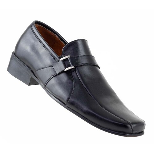 MOCASINES JUVENILES CON SUELA DE CUERO 375 NEGRO KARSSON