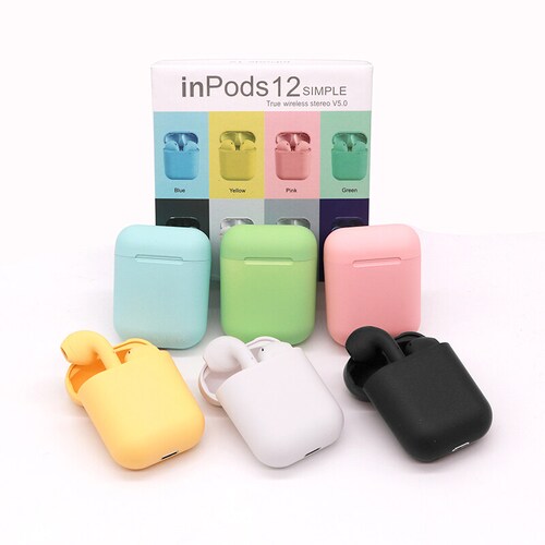 Audífonos INPODS  12 macaroon Bluetooth 5.0 Amarillo