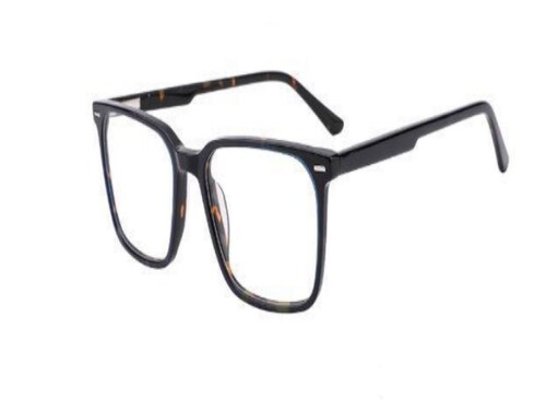 Lentes Ópticos John Armazón Rectangular Acetato Negro Rebel