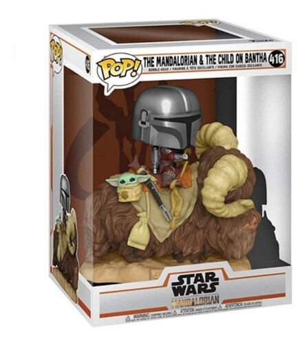  Funko Pop! Deluxe: Mandalorian - Mandalorian on Bantha with Child 