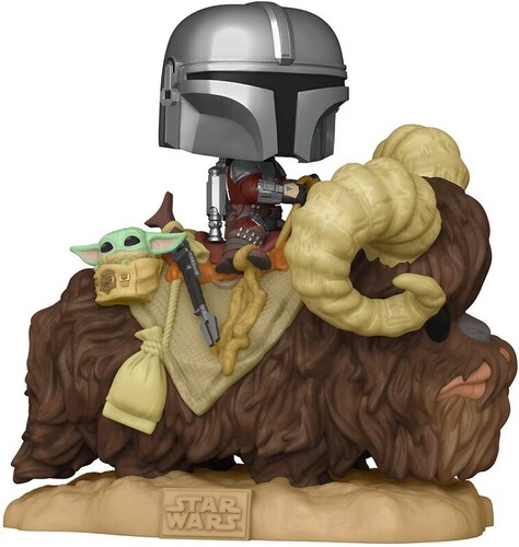  Funko Pop! Deluxe: Mandalorian - Mandalorian on Bantha with Child 