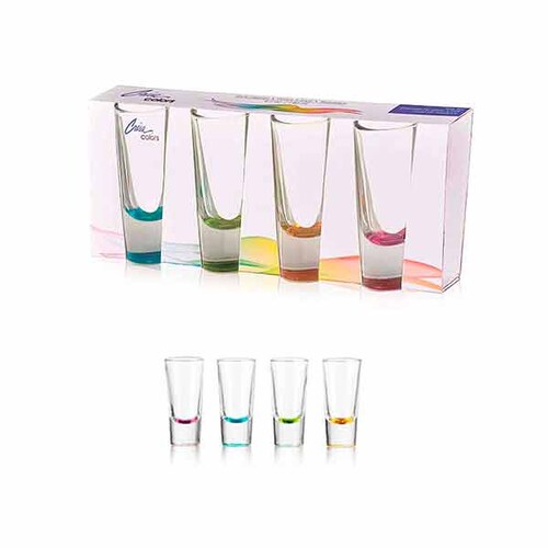 12 Vasos Tequileros Shots grandes . Crisa colors 7059-4