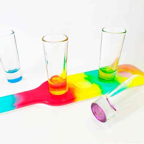 12 Vasos Tequileros Shots grandes . Crisa colors 7059-4
