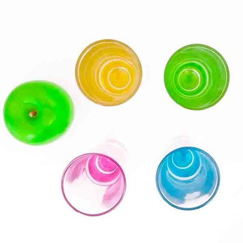 12 Vasos Tequileros Shots grandes . Crisa colors 7059-4