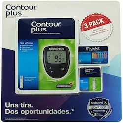 GLUCOMETRO CONTOUR PLUS CON 50 TIRAS Y 25 LANCETAS