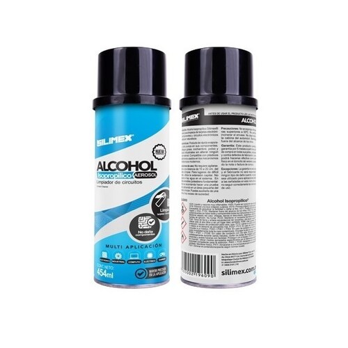 ALCOHOL ISOPROPILICO AEROSOL 250ML LIMPIEZA POLVO ECOLOGICO CIRCUITOS PC LAP TECLADO MOUSE GAMER