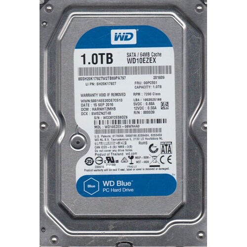 Disco Duro Interno Western Digital WD10EZEX Blue 3.5'' 1TB 