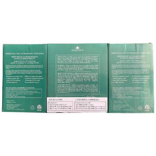 Difusor Eléctrico 2pzas Essenza Incluye 3 Aceites Esenciales