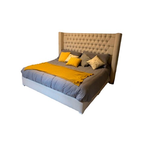 Cama Matrimonial Zafiro Beige - Kessa.