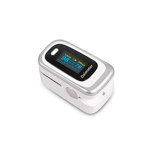 Oxímetro de Pulso de Dedo con Pantalla OLED 4 en 1, Monitor Digital de Frecuencia de Respiración RR, PR, SpO2, PI 
