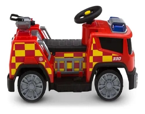 Montable Eléctrico Carro De Bomberos 6v Luces Y Sonidos