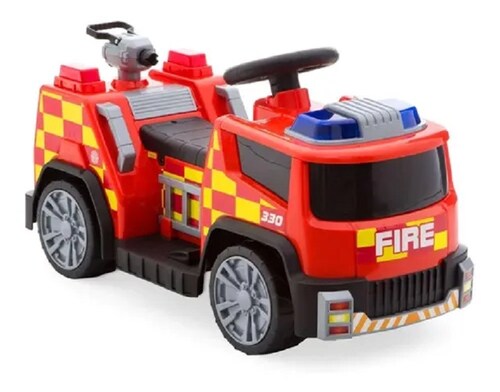 Montable Eléctrico Carro De Bomberos 6v Luces Y Sonidos