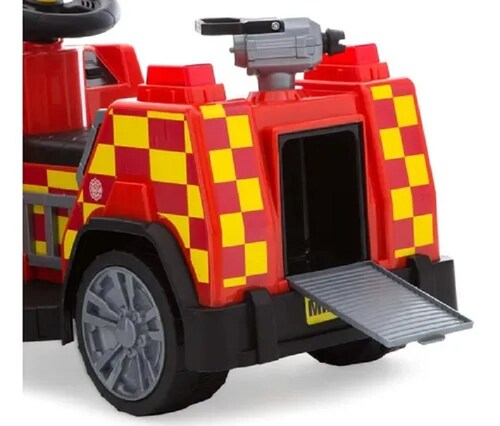 Montable Eléctrico Carro De Bomberos 6v Luces Y Sonidos