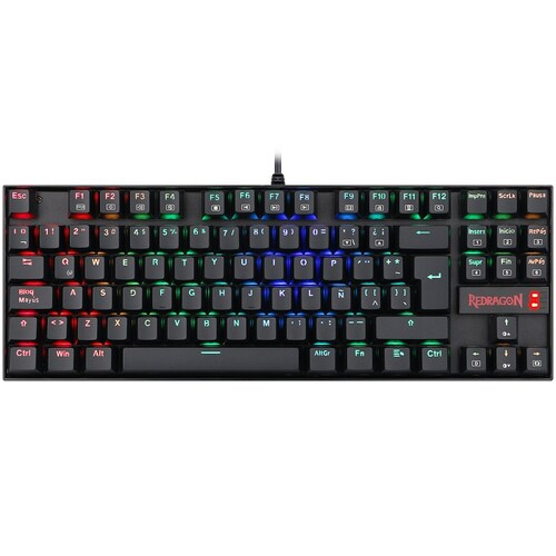 Teclado Redragon Kumara Black K552RGB-1 Mecanico Switch Blue Gaming Español