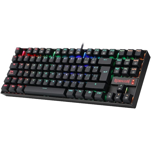 Teclado Redragon Kumara Black K552RGB-1 Mecanico Switch Blue Gaming Español