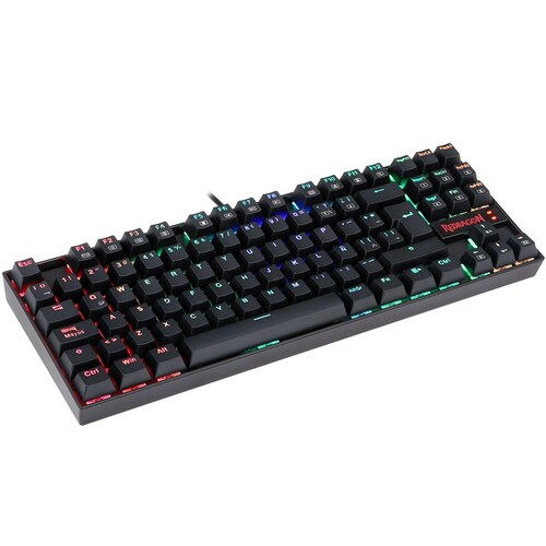 Teclado Redragon Kumara Black K552RGB-1 Mecanico Switch Blue Gaming Español