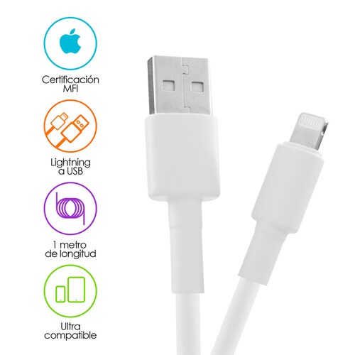Cable para iPhone Lightning a USB con Certificado MFI Redlemon