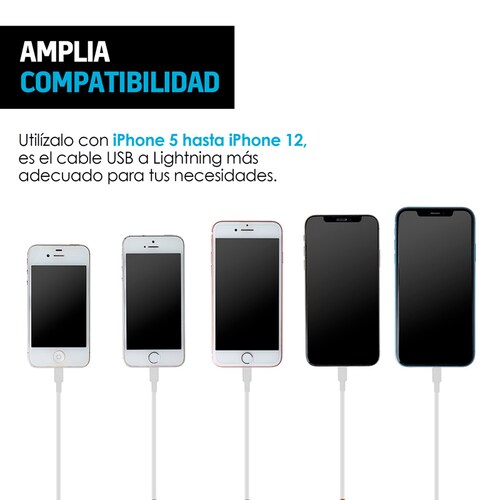 Cable para iPhone Lightning a USB con Certificado MFI Redlemon