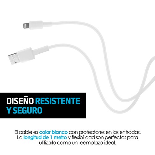Cable para iPhone Lightning a USB con Certificado MFI Redlemon
