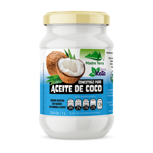 Aceite De Coco Orgánico Sabor Neutro + Plan Dieta Keto 1l