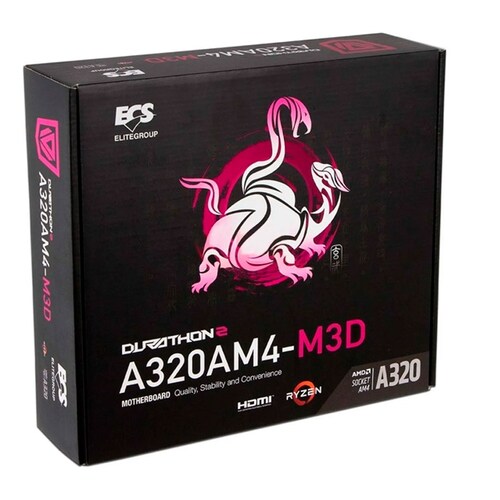 Tarjeta Madre Ecs A320am4-m3d Amd Ryzen Ddr4 2400 Usb 3.0