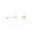 Broqueles Estrella Bisel Diamantada Oro de 10 kilates+Obsequio
