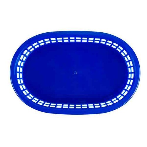 24 Canastas Oval Azul 26x17cm Comida Rápida Tablecraft 1076