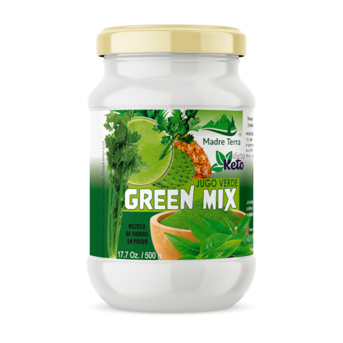 Jugo Verde Green Mix Fibra En Polvo Bajar De Peso Dieta Keto