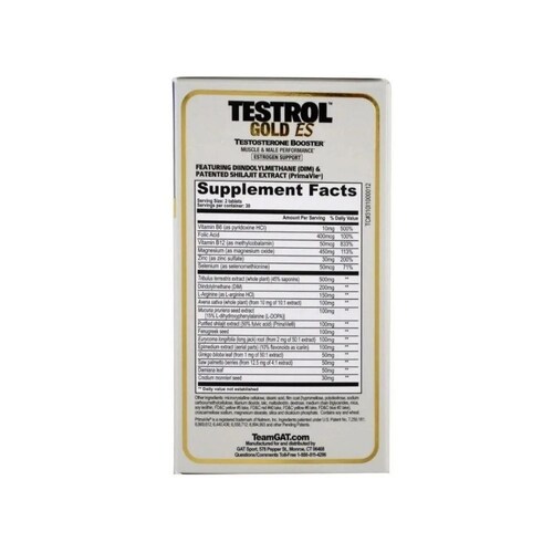 Gat Testrol Gold Es 60 Tabletas 90gr Testosterone Booster