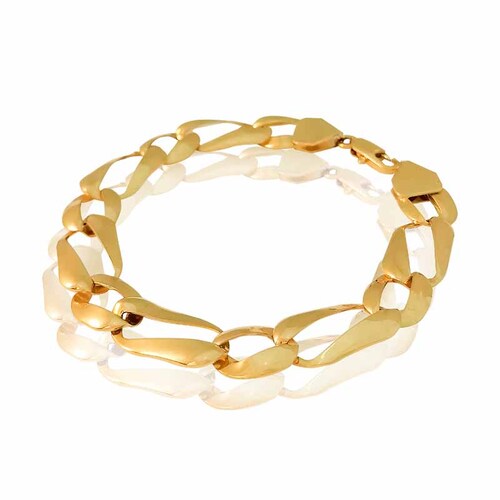 Pulsera tipo brazalete #198 de eslabones para caballero.