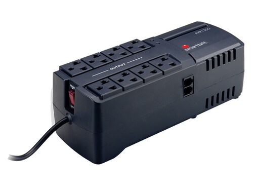 REGULADOR VOLTAJE 1350VA 675 WATTS120V 8 CONTACTOS SUPRESOR PICOS LED SBAVR1350 VIDEO PANTALLA
