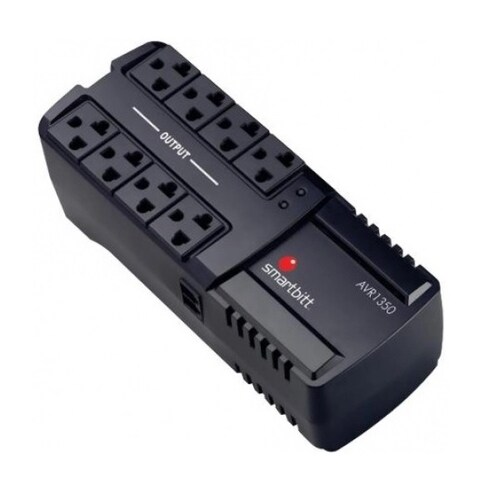 REGULADOR VOLTAJE 1350VA 675 WATTS120V 8 CONTACTOS SUPRESOR PICOS LED SBAVR1350 VIDEO PANTALLA
