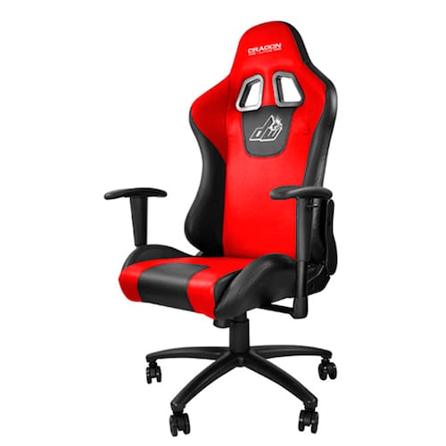 SILLA GAMER ERGONOMICA DRAGON XT, MODELO RACING COLOR ROJO + NEGRO