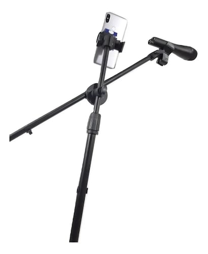 Pedestal Tripie Microfono Con Boom P/ Cel Y Tablet Kst-112