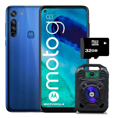 Celular Motorola Moto G8 4GB-64GB + Microsd 32GB +Bocina Bluetooth